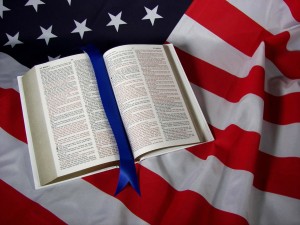 flag and bible shutterstock_3284412